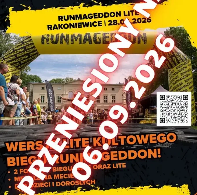 Runmageddon Kids i Lite w Rakoniewicach przeniesiony na nowy termin