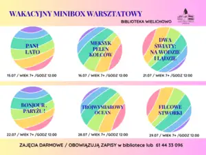 Wakacyjny Minibox Warsztatowy w bibliotece – kreatywne zajęcia dla dzieci