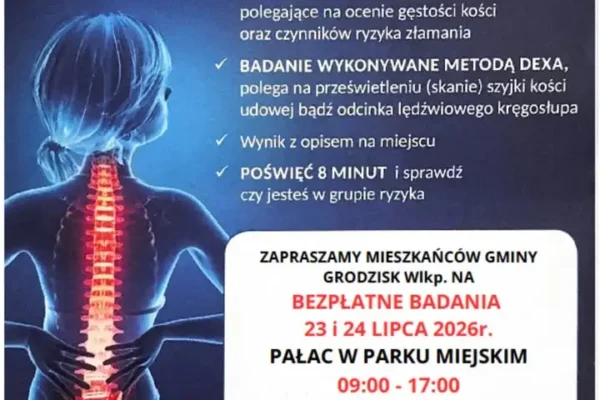 Bezpłatne badania densytometryczne i spirometria w Grodzisku Wielkopolskim