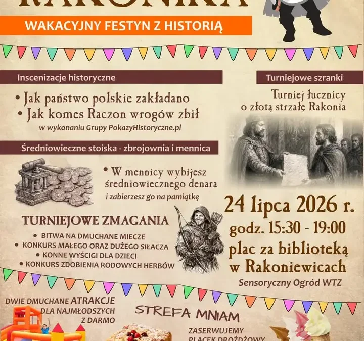 II Turniej Rakonika – festyn z historią w Rakoniewicach już 24 lipca