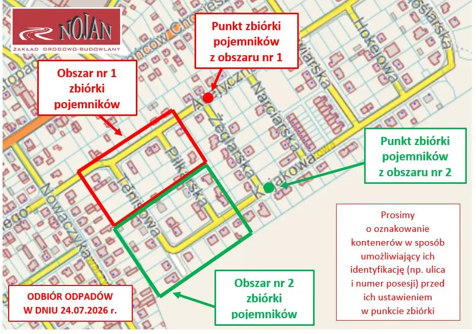 Punkty zbiórki odpadów dla remontowanego osiedla sportowego w Grodzisku