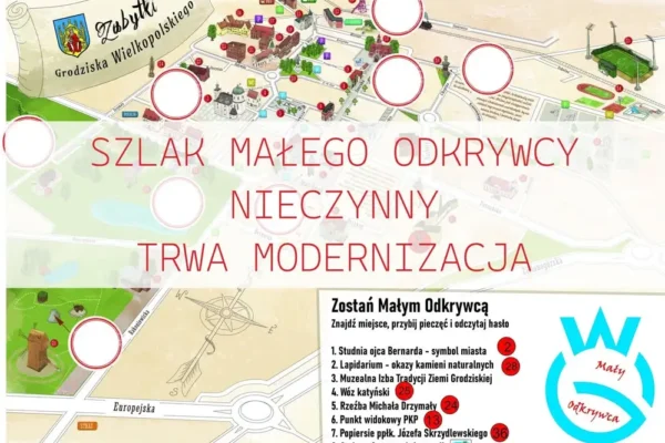 Szlak Małego Odkrywcy w Grodzisku Wielkopolskim zamknięty z powodu wandalizmu