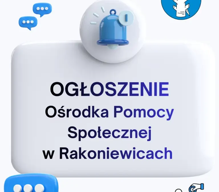 OPS Rakoniewice informuje o terminach składania wniosków o zasiłki i stypendia