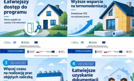 Program Czyste Powietrze: łatwiejsze dotacje i wyższe wsparcie od 20 lipca
