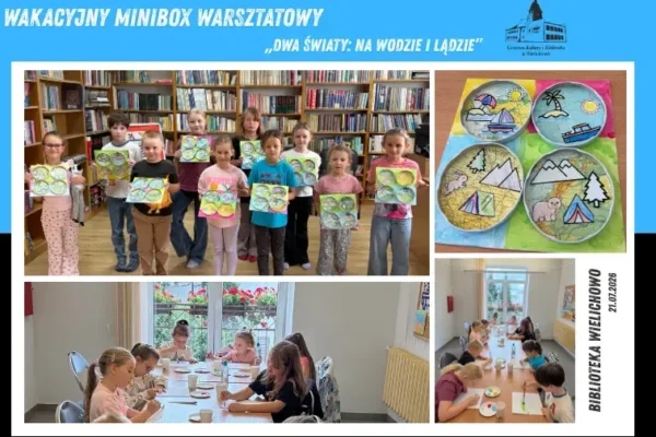Kreatywne warsztaty plastyczne w bibliotece – trzecie spotkanie Wakacyjnego Miniboxu