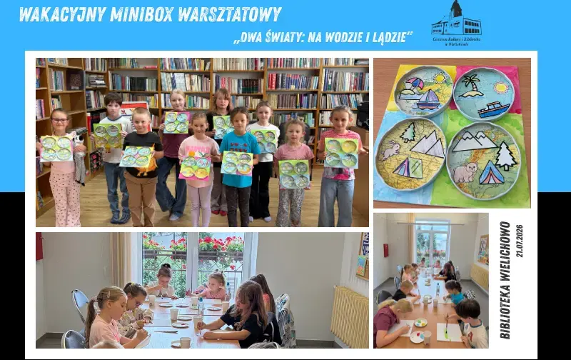 Kreatywne warsztaty plastyczne w bibliotece – trzecie spotkanie Wakacyjnego Miniboxu