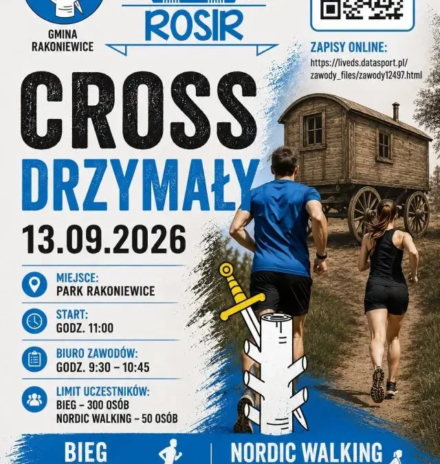 Cross Drzymały 2026 – bieg i nordic walking w Rakoniewicach