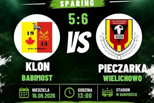 Pieczarka Wielichowo wygrywa sparing z Klonem Babimost 6:5