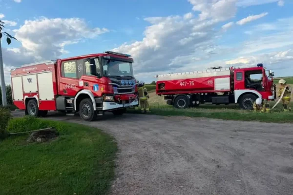 Pożar budynku mieszkalnego w Ratajach – interwencja strażaków
