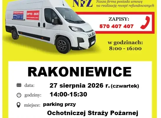 Bezpłatne badania wzroku w Rakoniewicach – mobilny OPTO-BUS już 27 sierpnia
