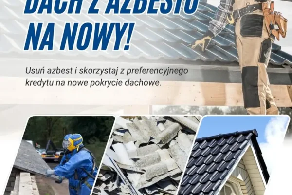 Wymiana dachu po azbeście: preferencyjny kredyt w BOŚ Bank wspierany przez WFOŚiGW