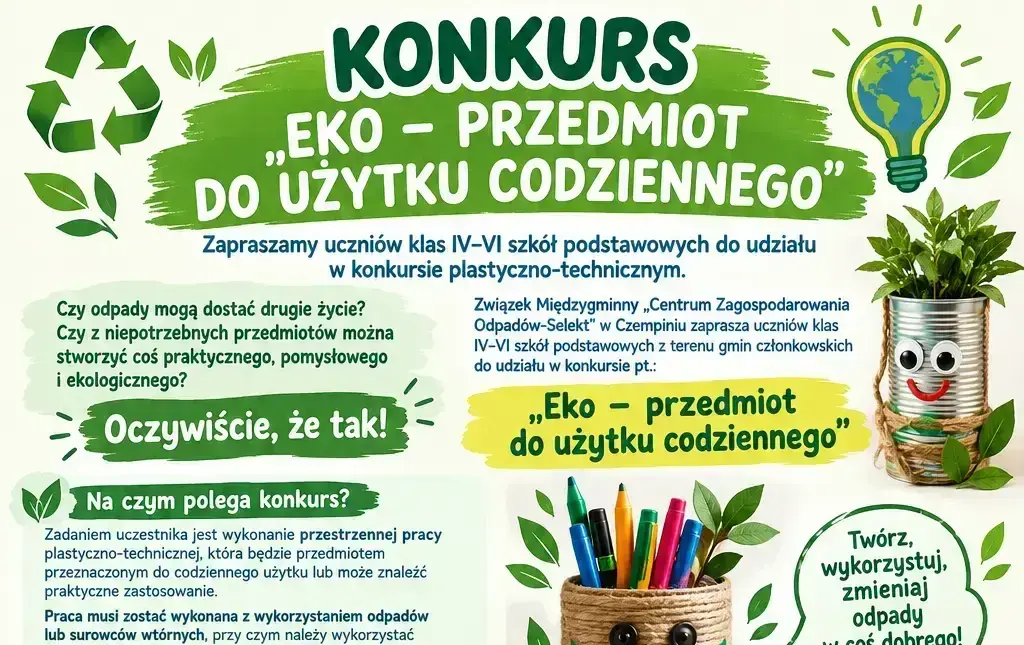 Eko-konkurs dla uczniów klas IV–VI. Do wygrania 20 nagród
