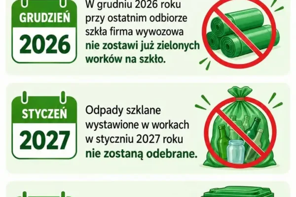 Zmiany w segregacji szkła od 2027 roku – znikają zielone worki