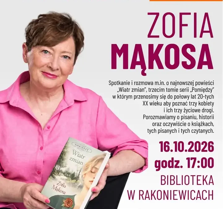 Spotkanie autorskie z Zofią Mąkosą w bibliotece w Rakoniewicach