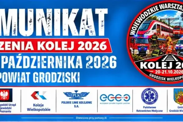 Wojewódzkie ćwiczenia ratownicze „KOLEJ 2026” w powiecie grodziskim