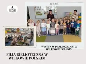 Biblioteczka na kółeczkach zawitała do przedszkola w Wilkowie Polskim